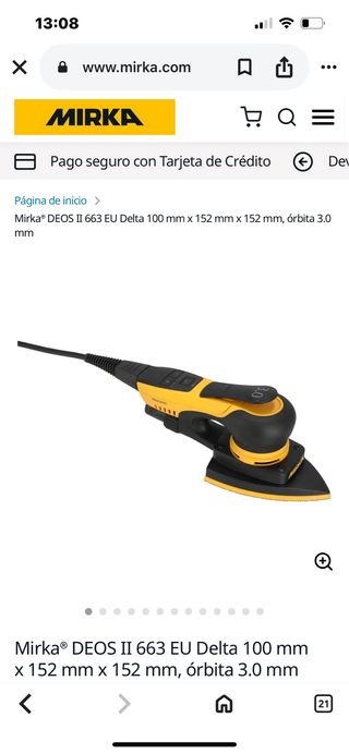 Mirka DEOS II Lijadora Orbital Eléctrica