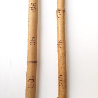 Triplometro bambù 2 pz con attacchi bronzo