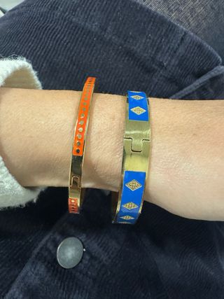 Lote 2 pulseras vintage esmaltadas