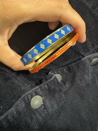 Lote 2 pulseras vintage esmaltadas