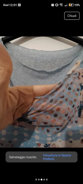 Maglia aderente elasticizzata fantasia floreale