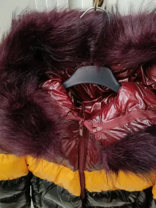 Giubbotto donna multicolore con cappuccio