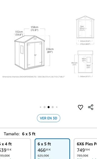 Keter Manor 6X5 - Caseta de jardín, 185x152x226
