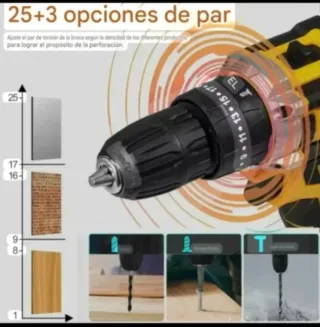 Taladro Atornillador Batería Recargable Accesorios