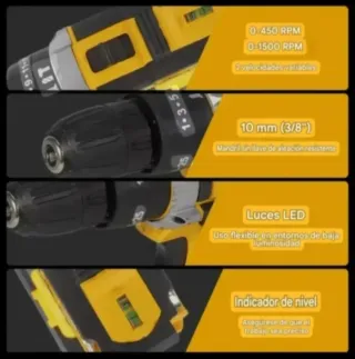 Taladro Atornillador Batería Recargable Accesorios