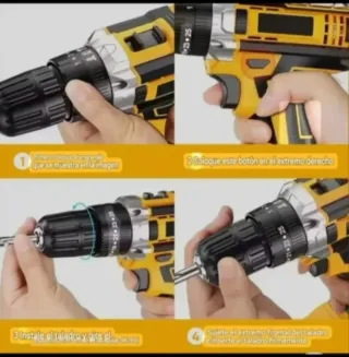 Taladro Atornillador Batería Recargable Accesorios