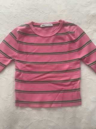 Jersey crop rayas Zara talla M