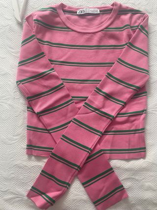Jersey crop rayas Zara talla M