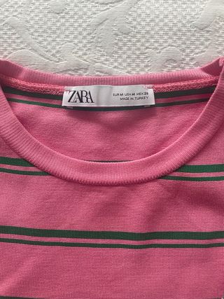 Jersey crop rayas Zara talla M