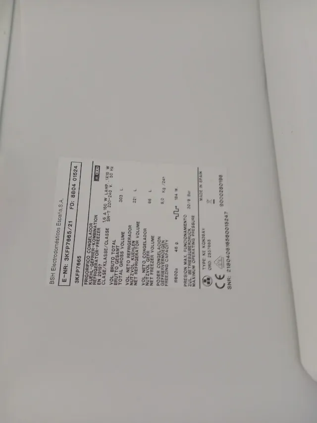 Frigorífico Balay Acero Inoxidable