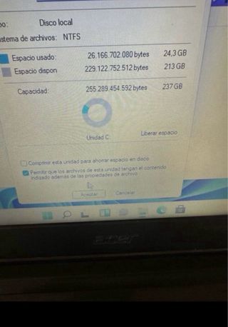 Portátil Acer i3 Negro