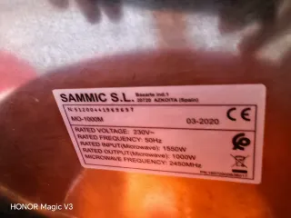 Microondas Sammic Profesional