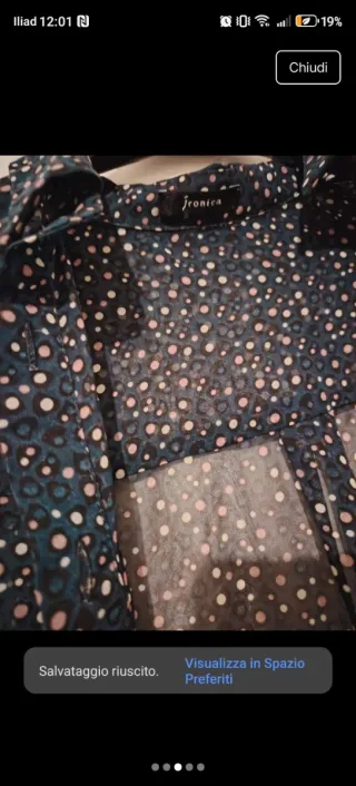 Camicia donna fantasia pois