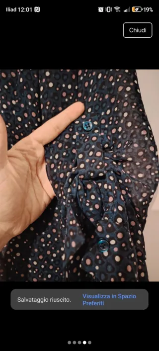 Camicia donna fantasia pois