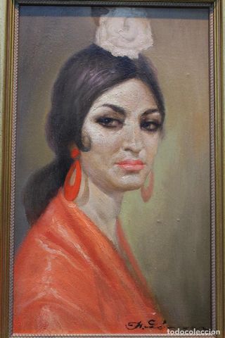 Oleo sobre tabla Francisco Gómez 79 x 54 cm