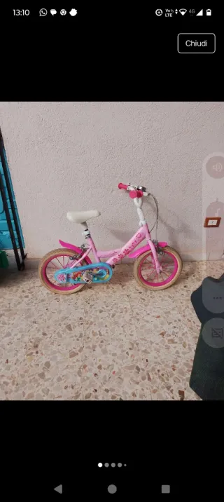 Bicicletta bimba Disney rosa