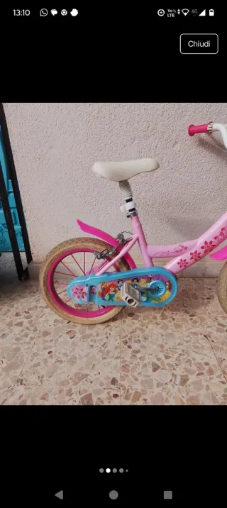 Bicicletta bimba Disney rosa