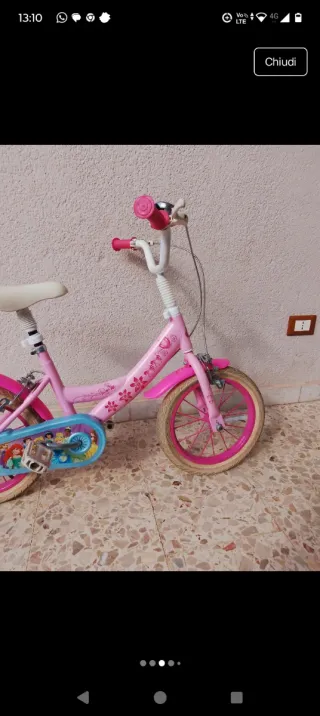 Bicicletta bimba Disney rosa