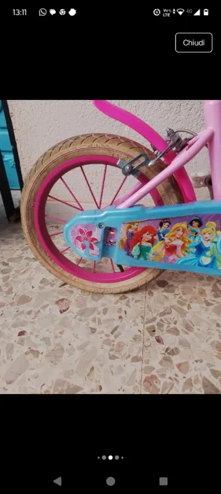 Bicicletta bimba Disney rosa