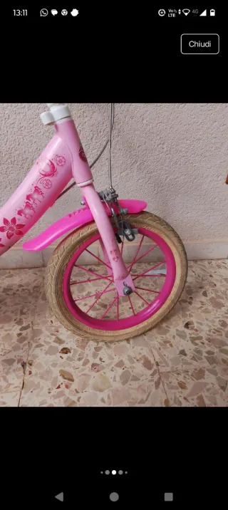 Bicicletta bimba Disney rosa