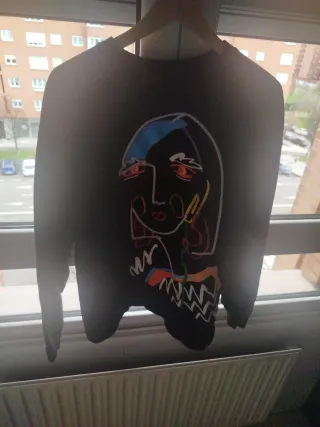 Sudadera Zara Estampado Abstracto Mujer