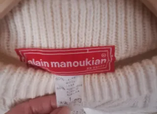 Jersey Alain Manoukian crema Trenzado
