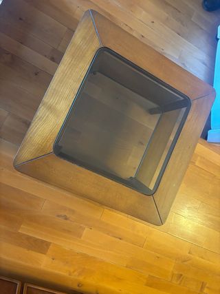 Mesa de centro madera y cristal
