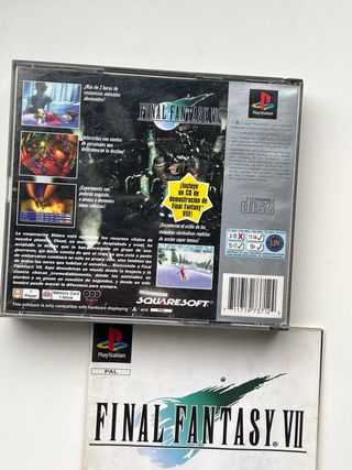Final Fantasy VII PS1 Platinum PAL con manual