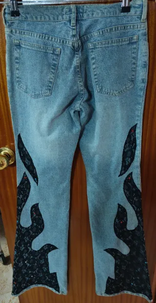 Pantalón Indian con blonda llamas U. S. A.