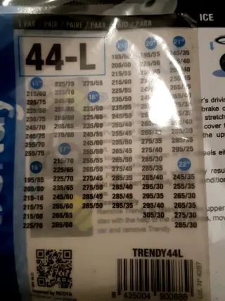 Fundas textiles para nieve y hielo 44-L