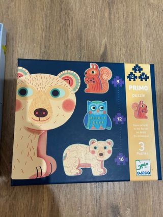 Puzles y juego imantado animales marinos Djeco