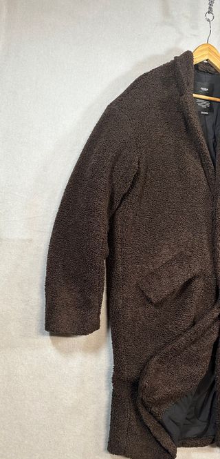 Abrigo marrón teddy oversize Y2k Vintage largo “M”