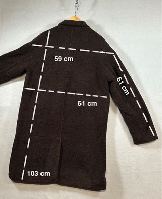 Abrigo marrón teddy oversize Y2k Vintage largo “M”