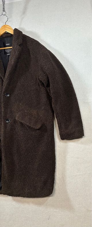 Abrigo marrón teddy oversize Y2k Vintage largo “M”