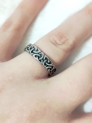 Anillo acero celta triqueta unisex