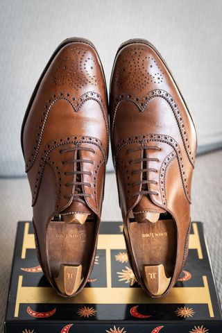 Carmina Rain Oxford Brogue Wingtips Brown Shoes 41