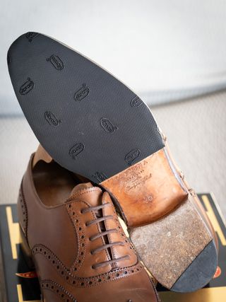 Carmina Rain Oxford Brogue Wingtips Brown Shoes 41