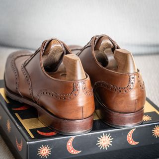 Carmina Rain Oxford Brogue Wingtips Brown Shoes 41