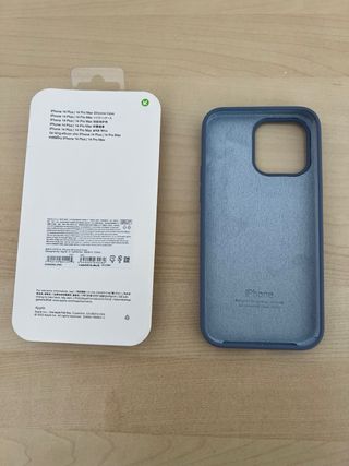 Funda silicona para iPhone 14ProMax Azul Lila