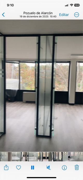 Lote mamparas vidrio oficina