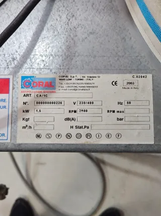 Aspirador de carpintería Coral.