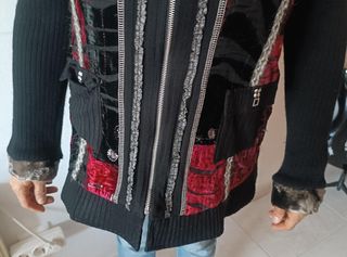 Cárdigan cremallera estampado Talla L