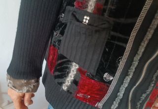 Cárdigan cremallera estampado Talla L