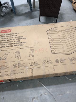 Caseta de jardín, 130x192x198cm y 2,2m2, Suelo