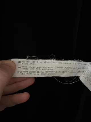 Cappotto Zara Uomo L Nero Lana