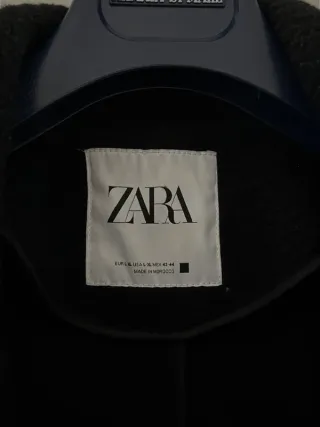 Cappotto Zara Uomo L Nero Lana