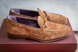 Carmina Brown Suede String Loafers Uetam 41 7,5