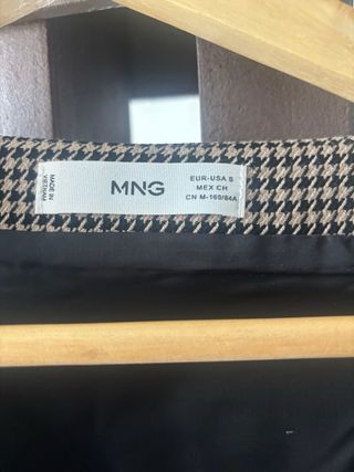 Vestido Mango Cuadros Botones