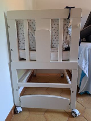 Lote Minicuna Allegra 5 en 1 + textiles PIRULO