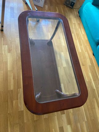 Mesa de centro madera y cristal